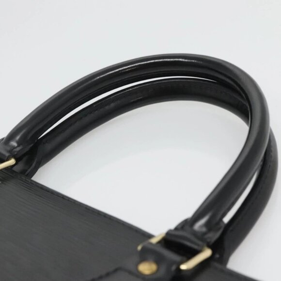 LOUIS VUITTON Epi Sac Plat Hand Bag Black - Picture 4 of 15